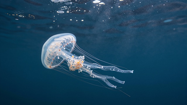 Meduses sous marin