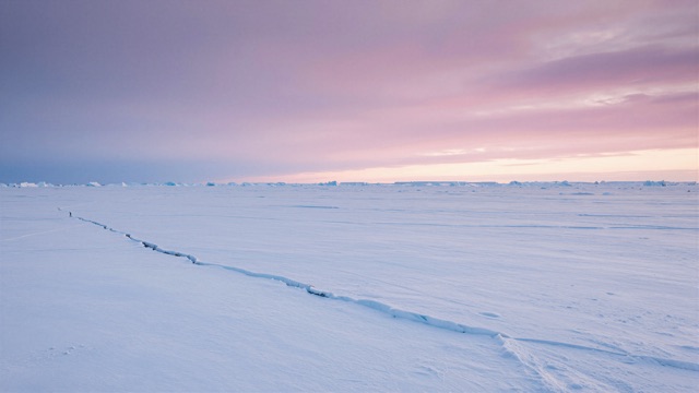 Banquise arctique aube