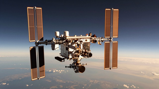 Station orbite crépuscule
