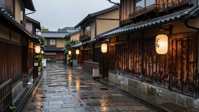 Kyoto ruelle pluie